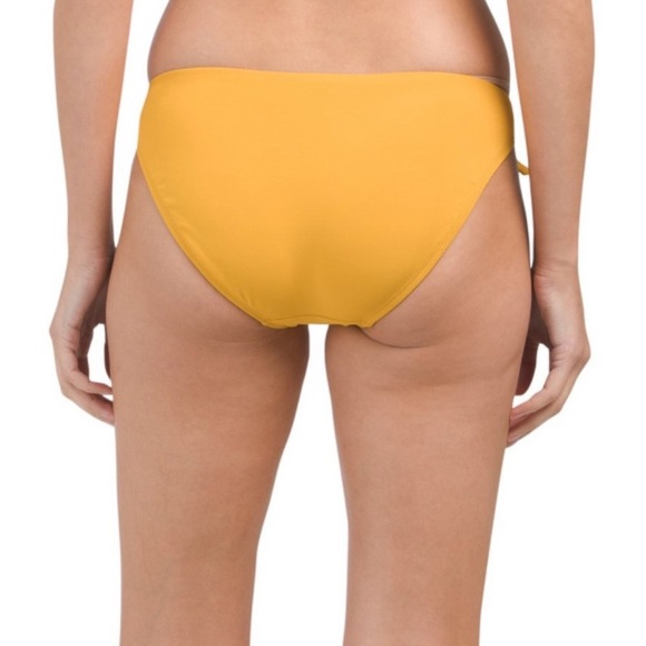 Robin Piccone Luca Side Tie Bikini Bottom in Mustard Yellow New With Tags Medium - Picture 4 of 12